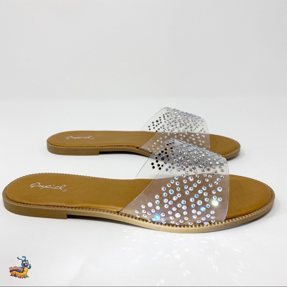 NEW Womens Slides Qupid Desmond Clear Sandals